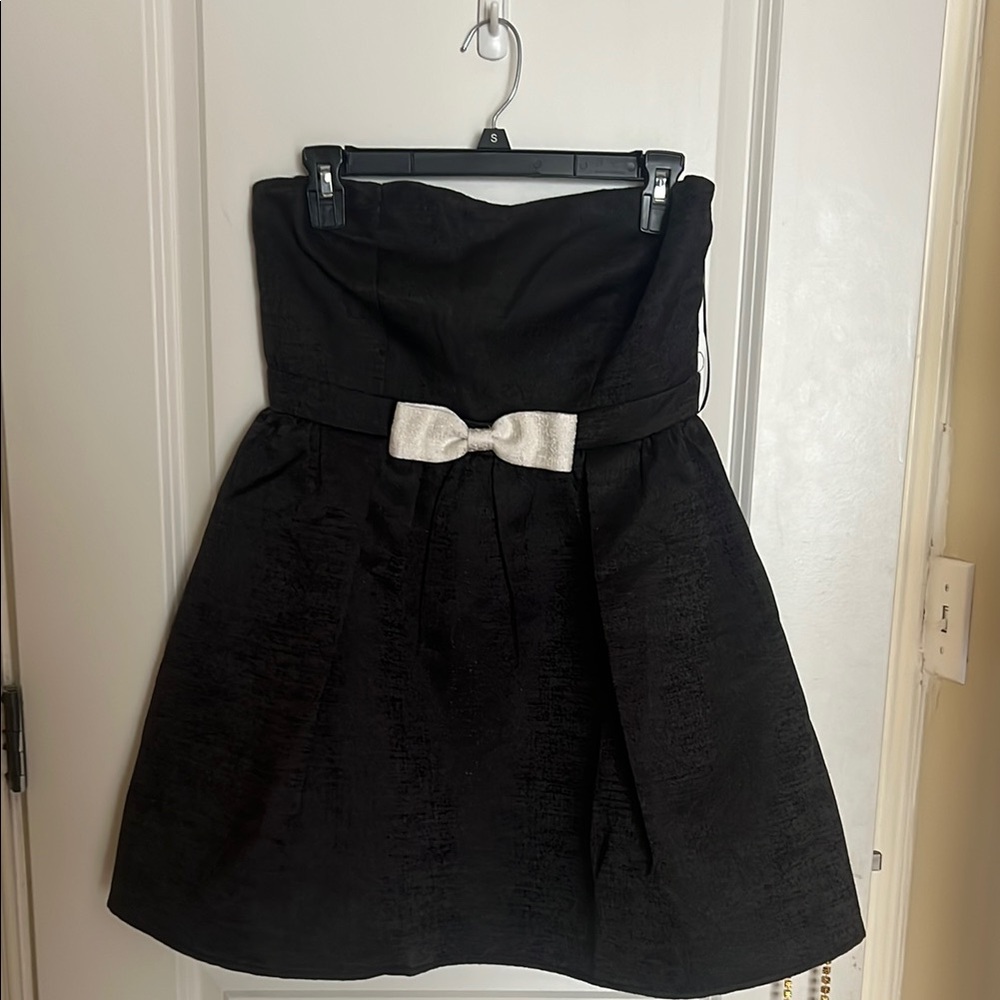 NWOT Altard State Dress - Elegant Black Strapless Dress with White Bow - Size M